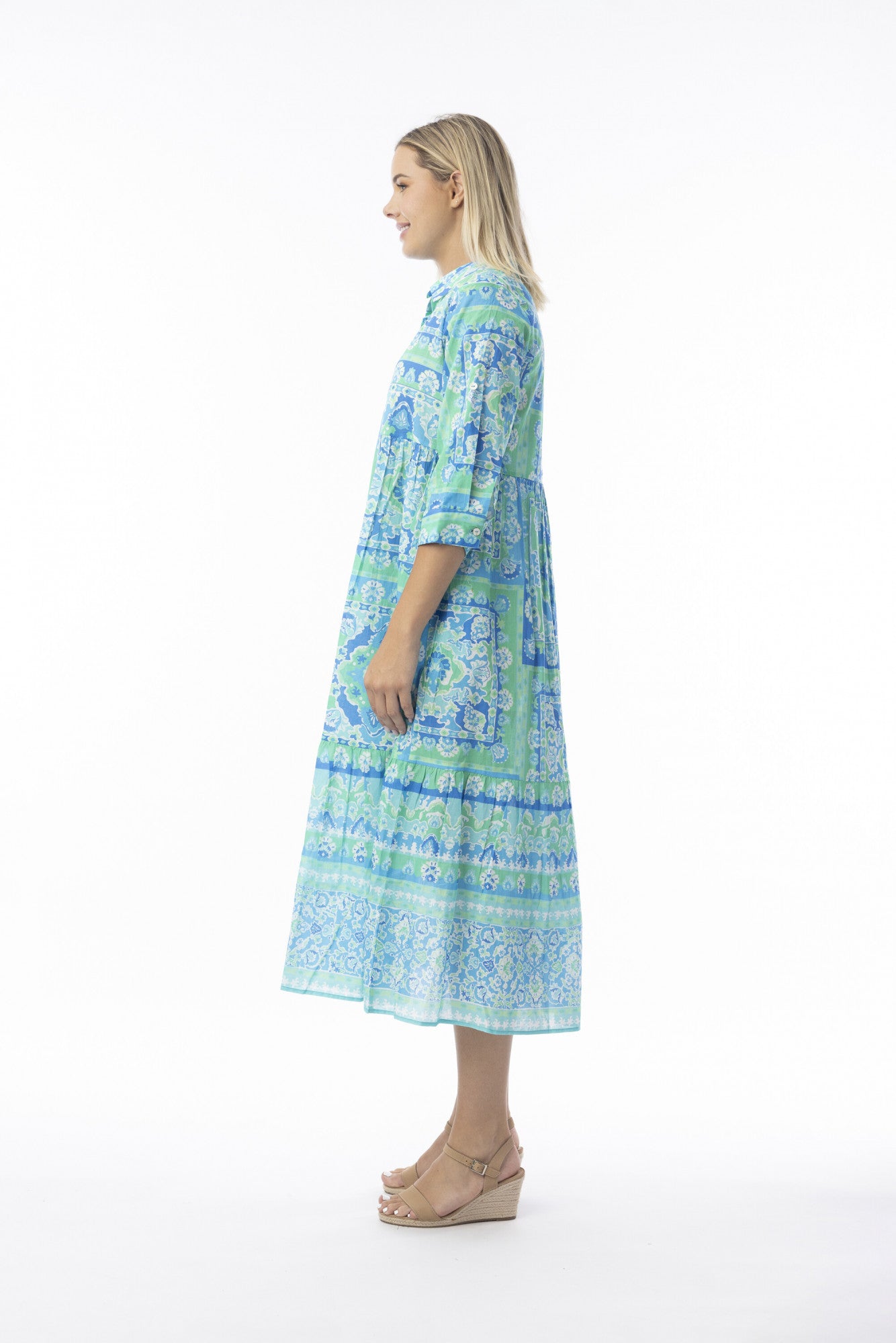 Montevideo Aqua Dress Collar Layers