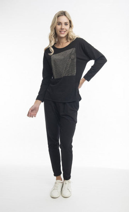 Oversize Knit Top with Sequins