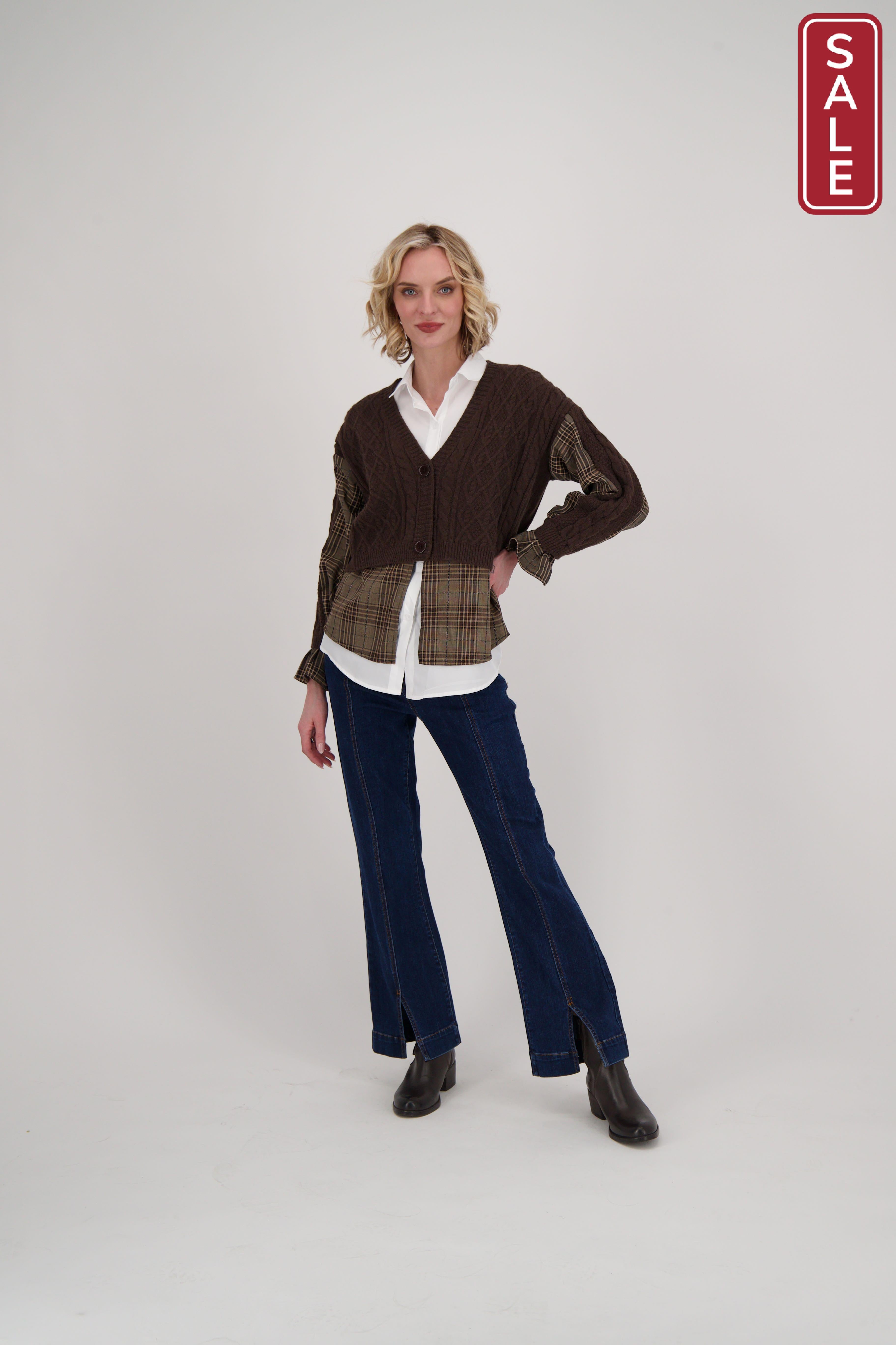 Split Hem Denim Pant