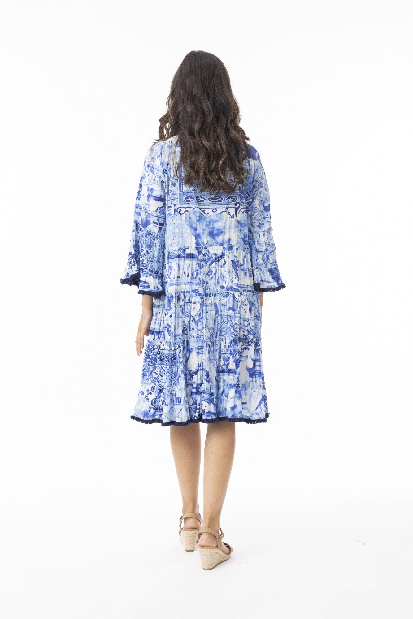 Okayama Layers Frill Sleeve Dress