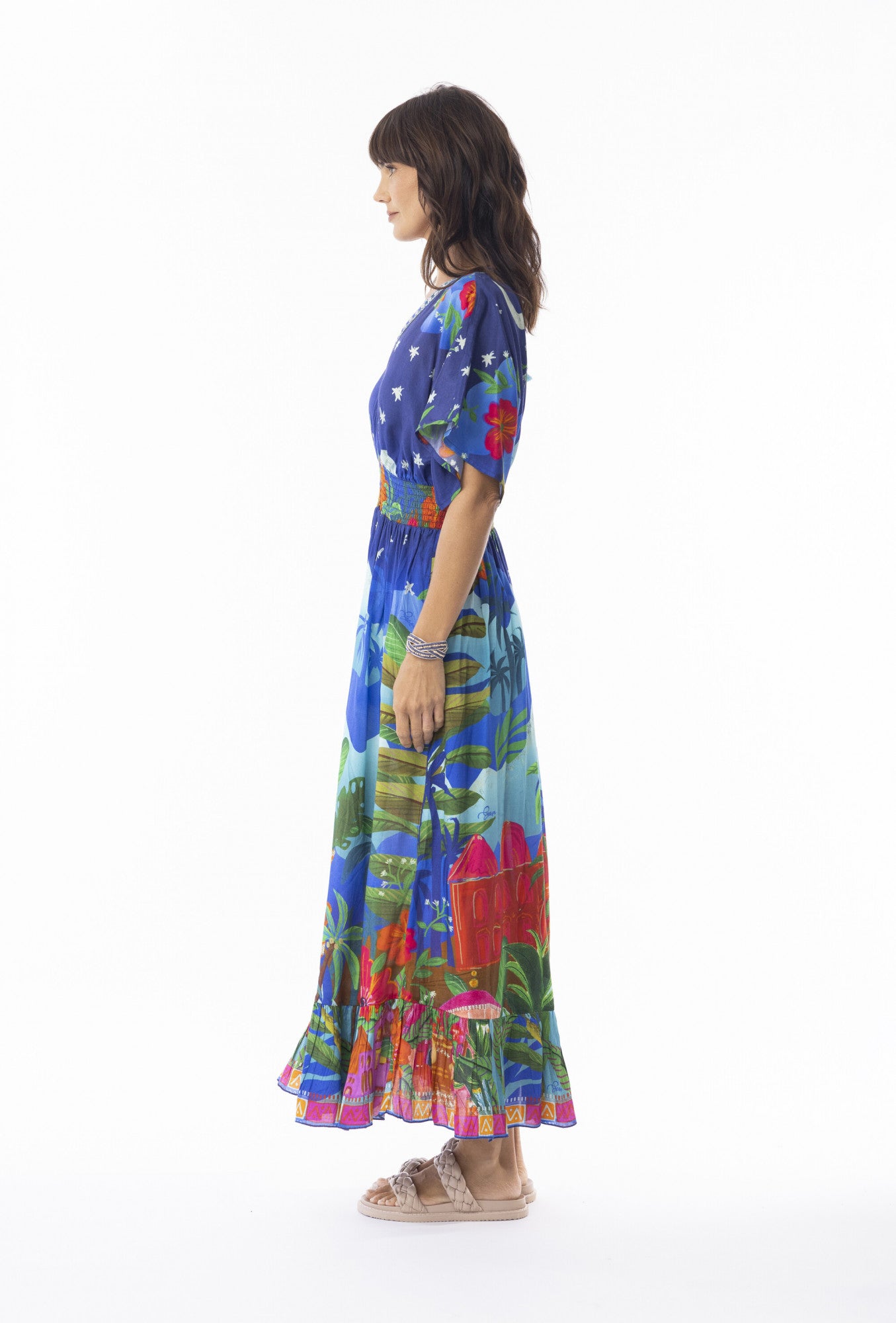 Arabian Nights Dress Shirred Waist