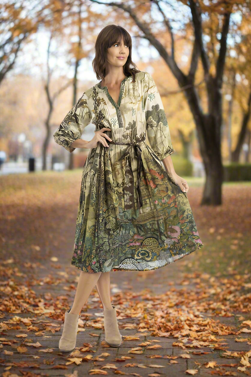 Petropolis Pleated Dress