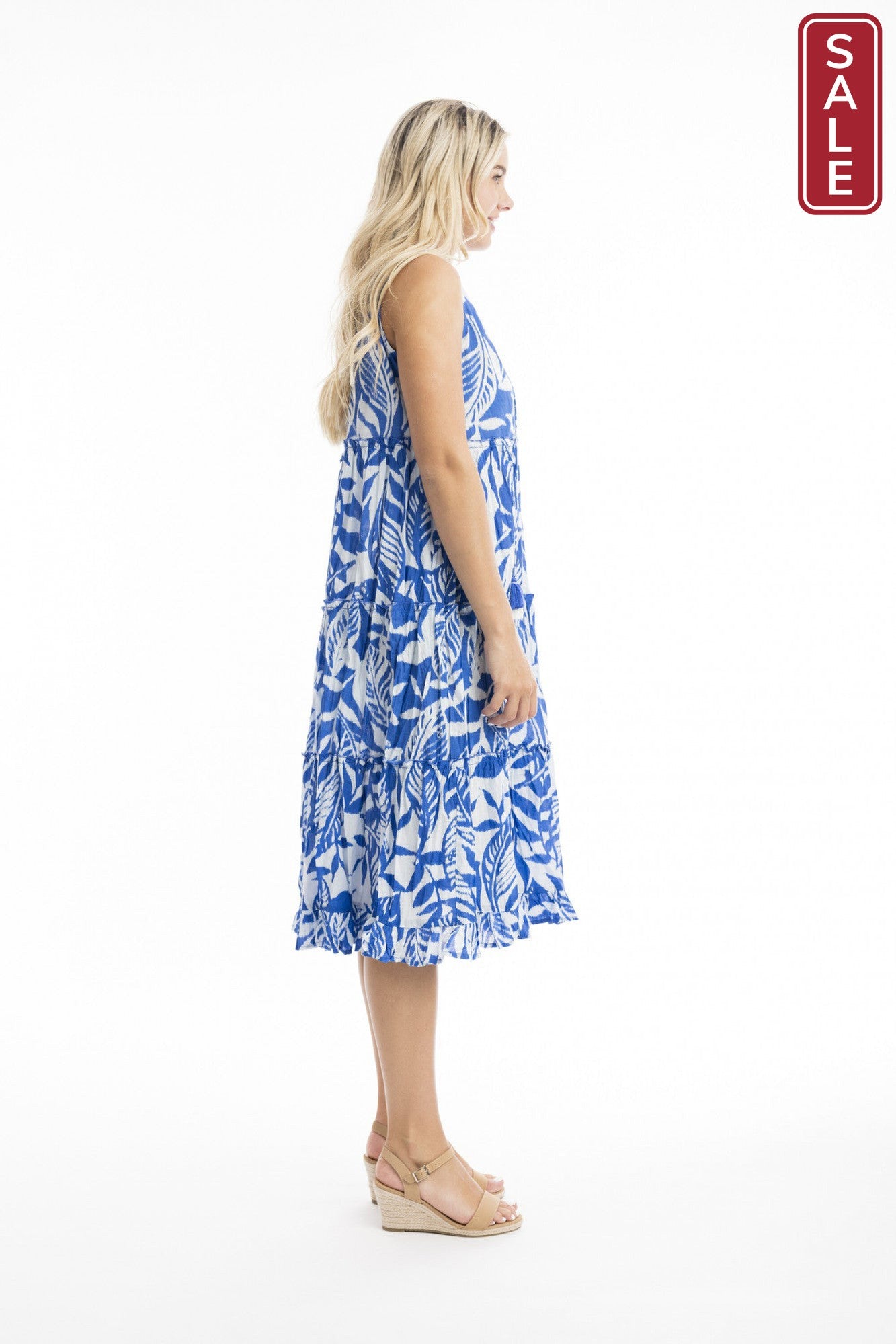 Hayman Blue Sleeveless Boho Dress Blue