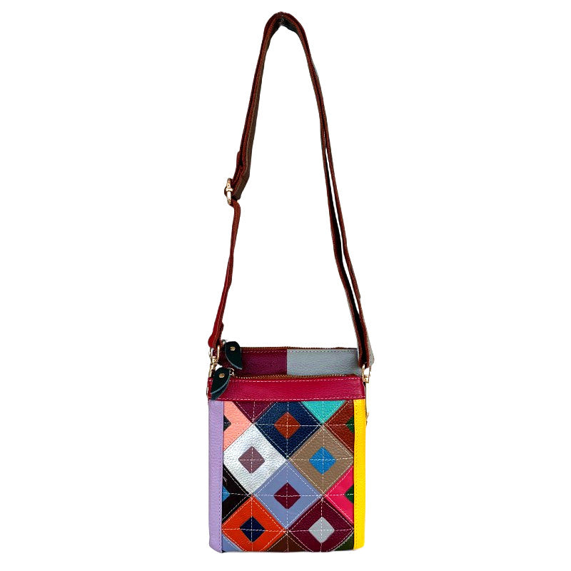 Multi Colored Geometric Crossbody Bag
