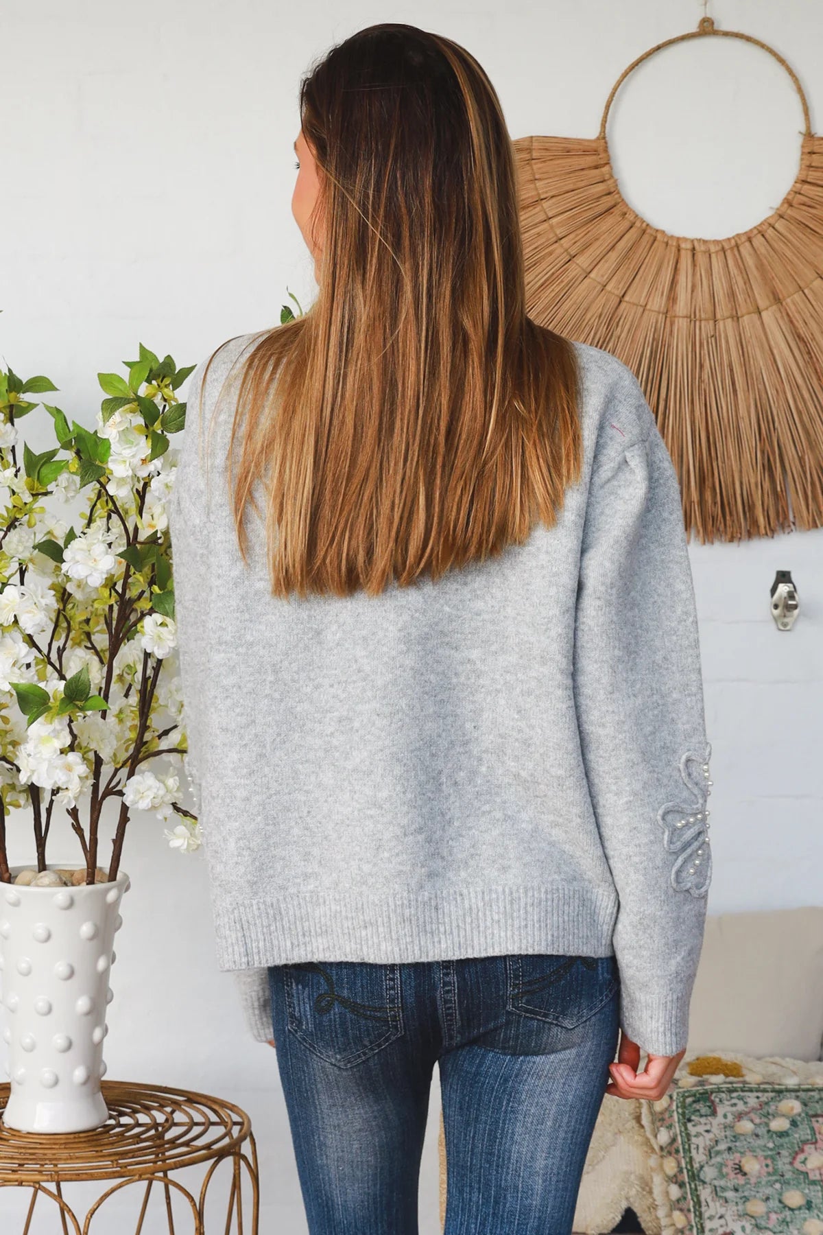 Cherie Pearl flower jumper