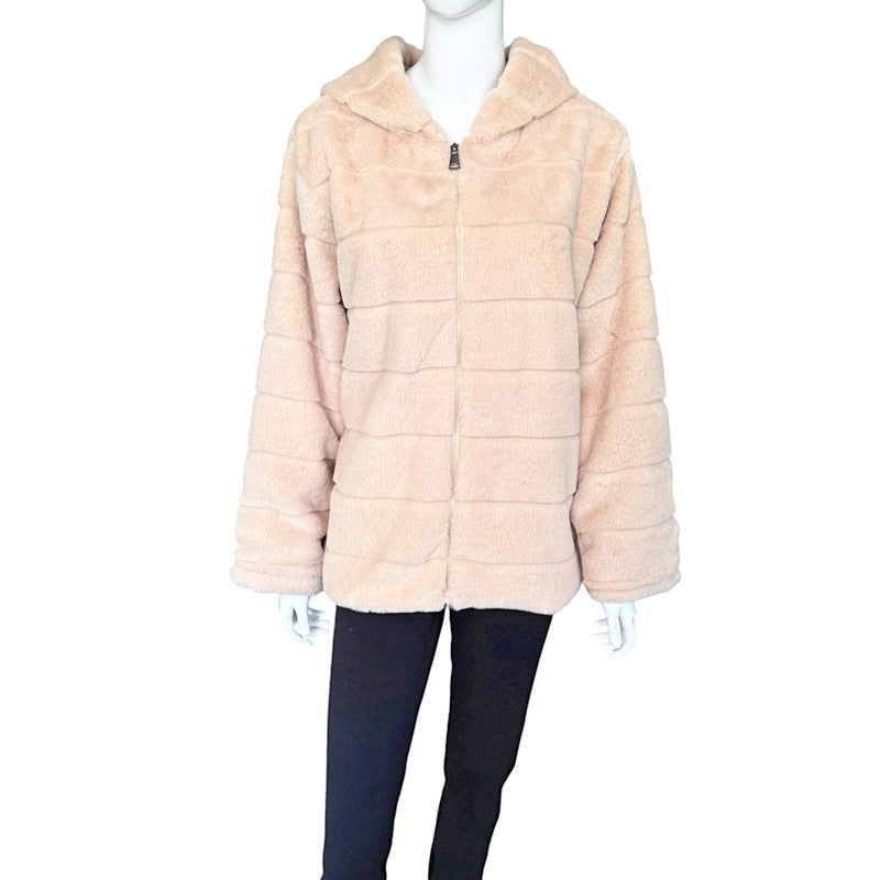 Hooded Faux Fur Jacket