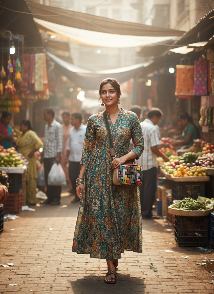 Puzzle Block Crossbody Bag