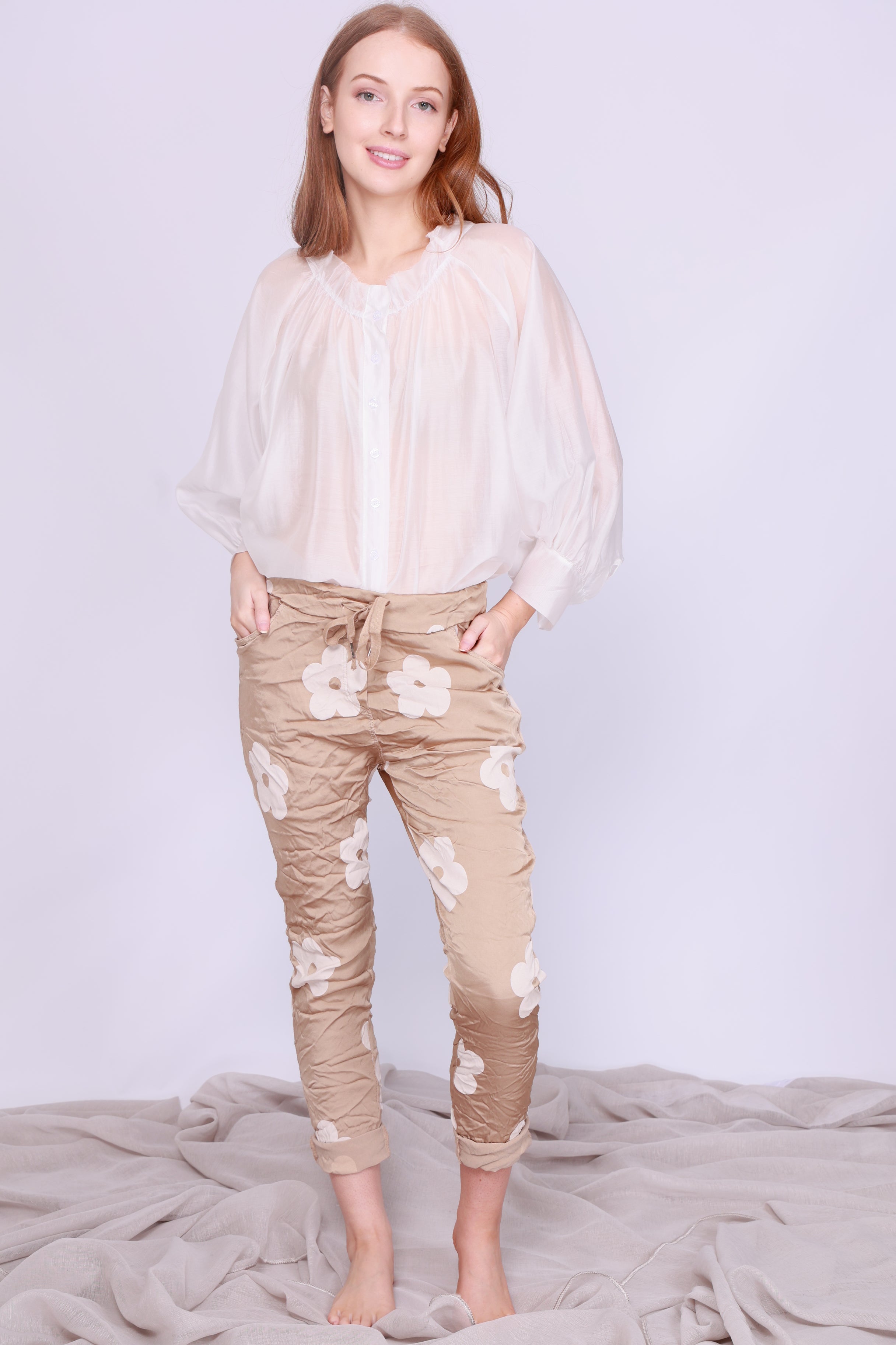 WL Crinkled Daisy Pants