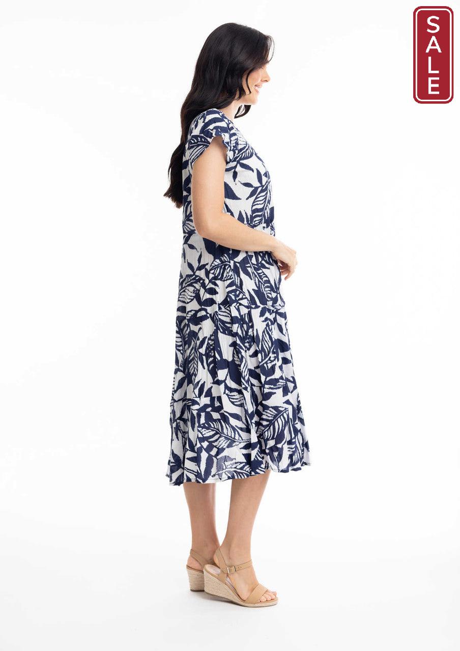 Hayman Navy Bias Dress