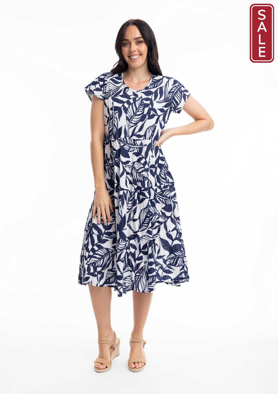 Hayman Navy Bias Dress