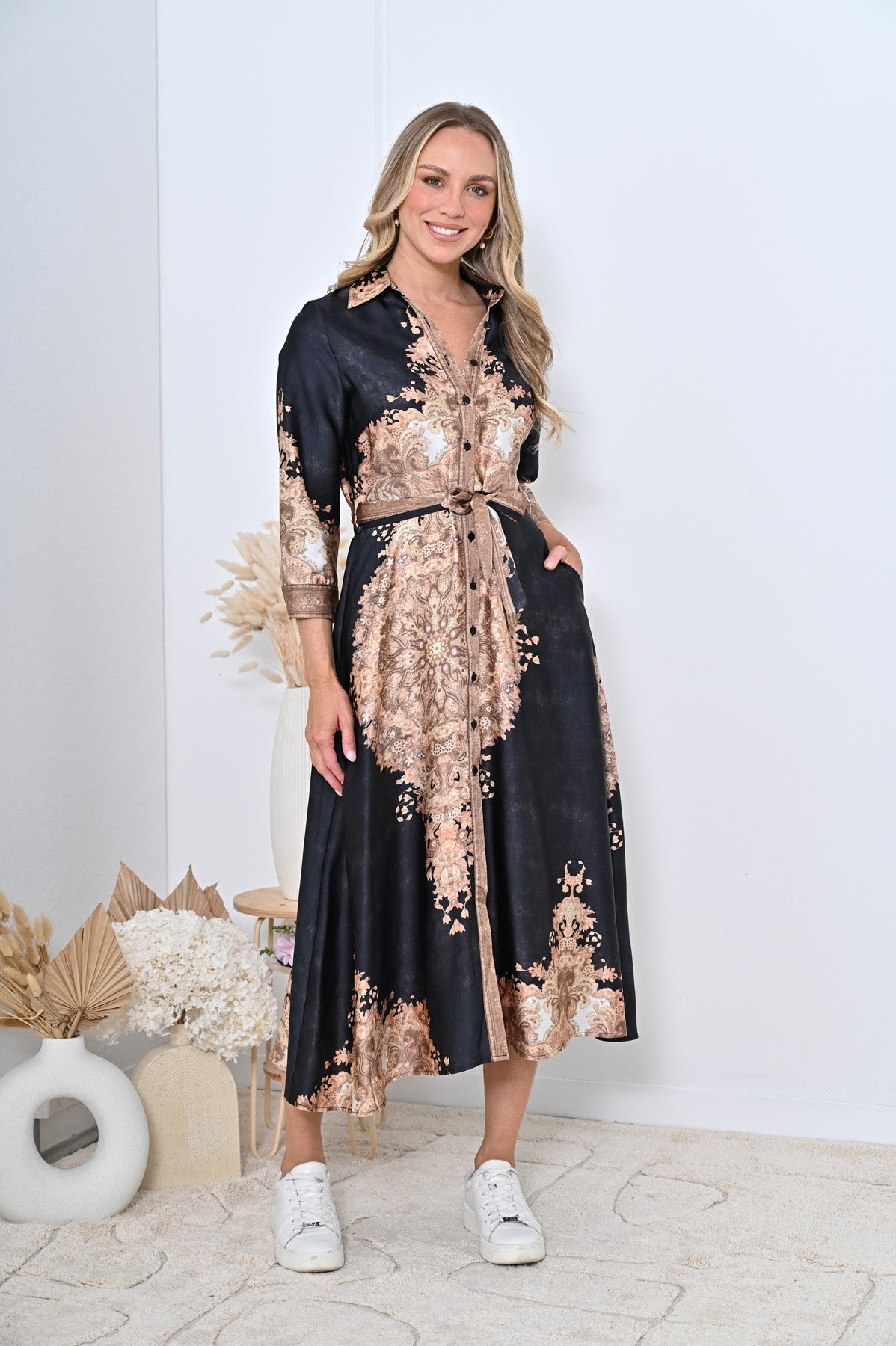 Baroque Dress Black