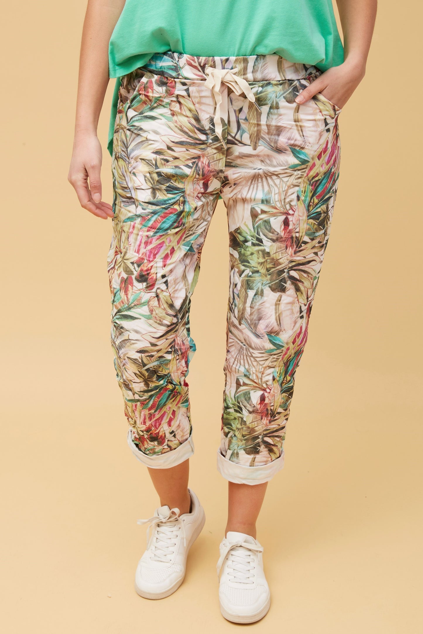 Tropical Print Pants