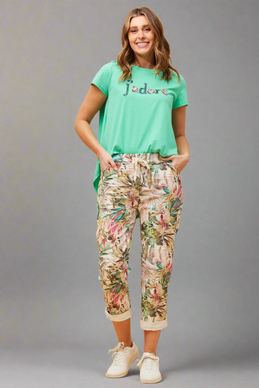 Tropical Print Pants