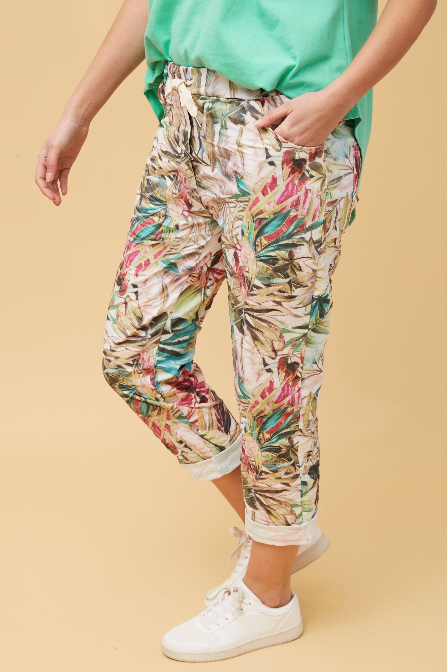 Tropical Print Pants