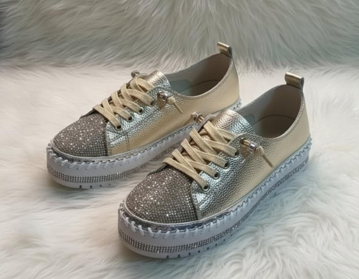 Sky Sneakers -Gold