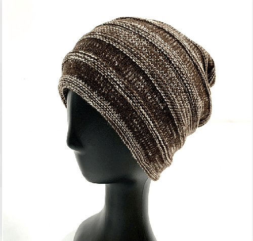 AUTN beanie Brown Melange Long Beanie