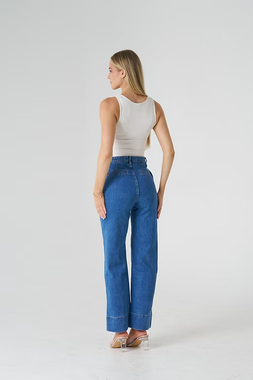 Wide Leg Pocket Jeans