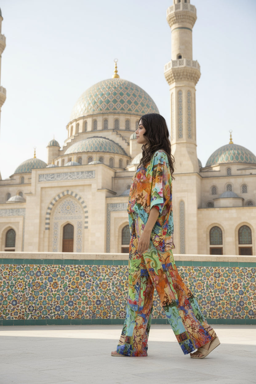 Oriental Digital Boxy Top