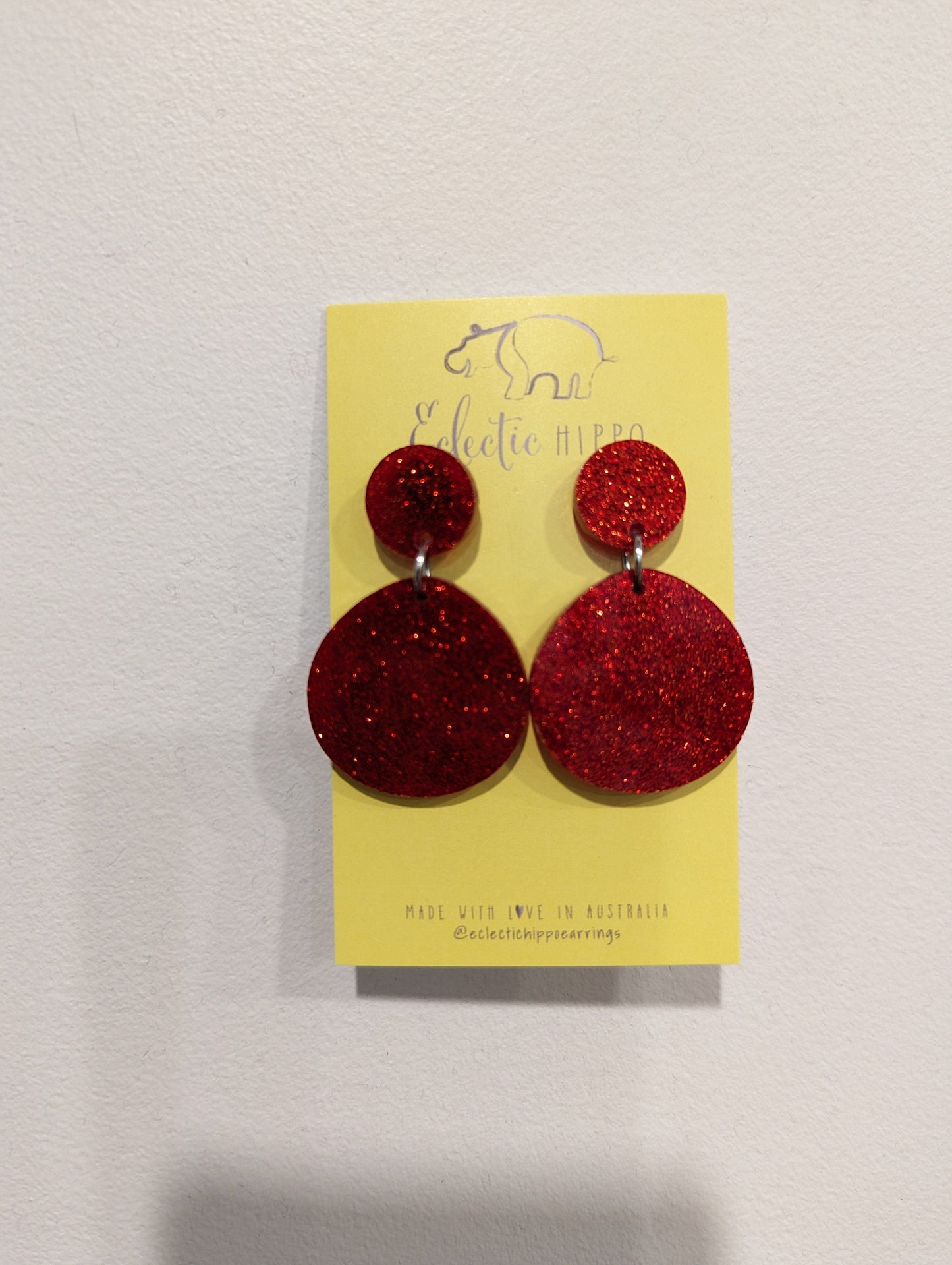 Eclectic HIPPO earrings Organic Circle Dangles