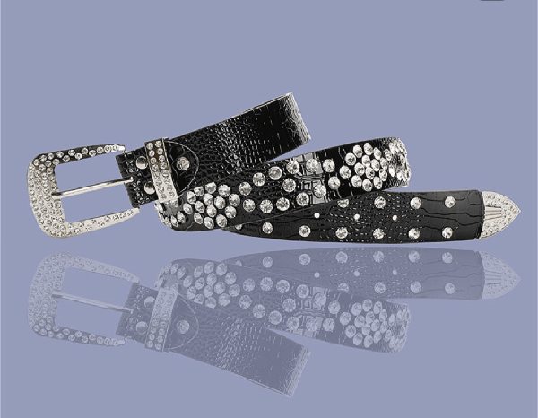Lav-ish belt Crystal Leather belt