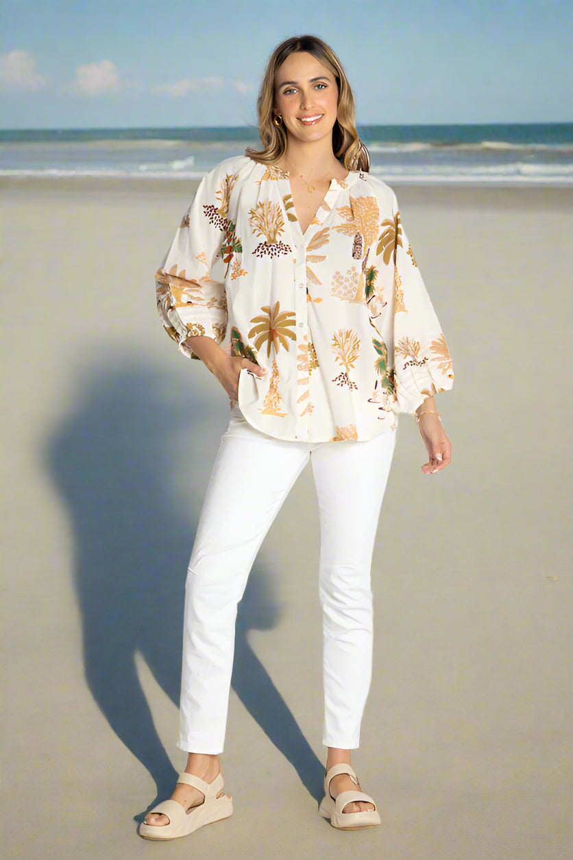 LulaLife Amrita Shirt White
