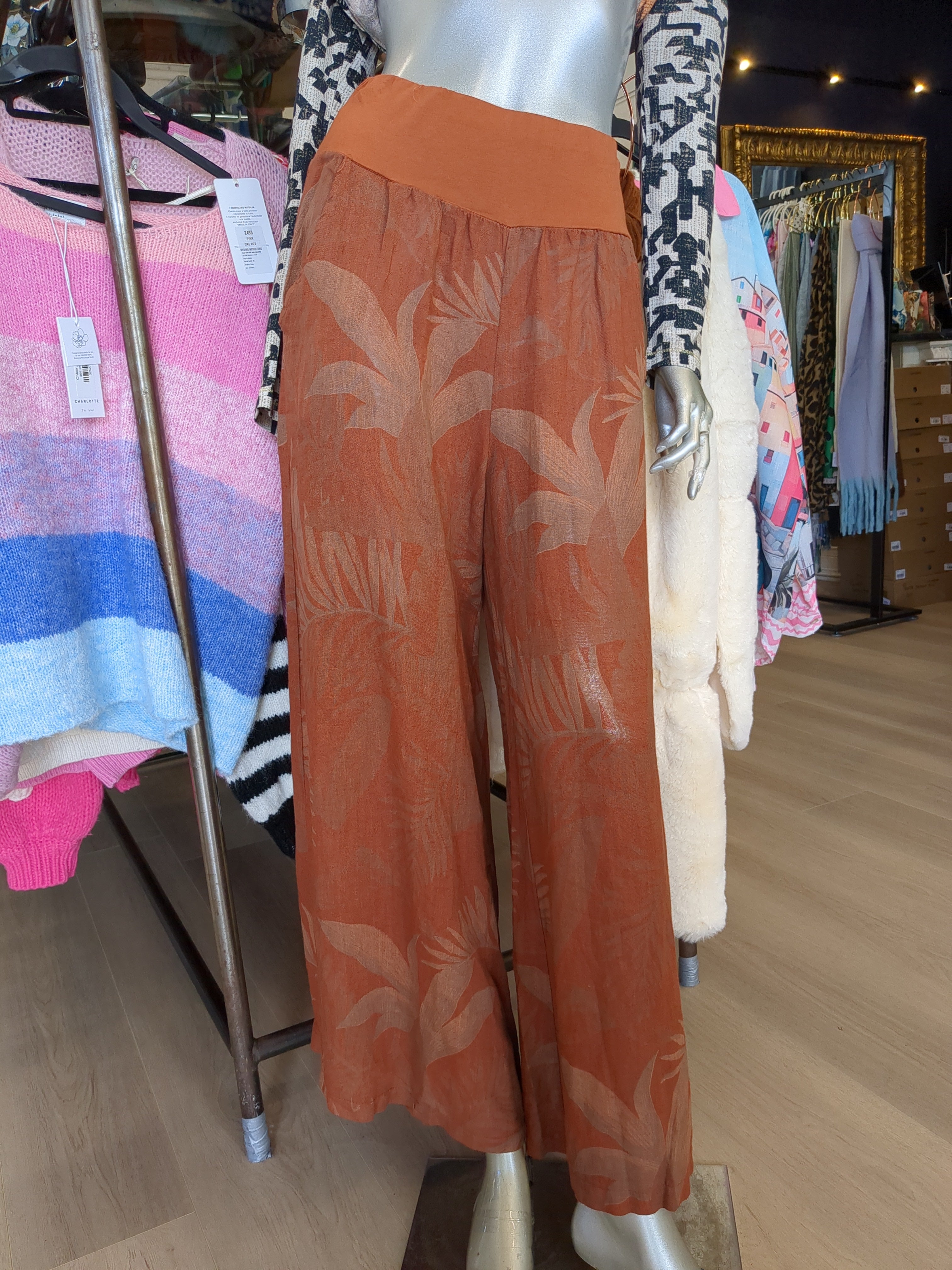 Palm Linen Blend  Pants