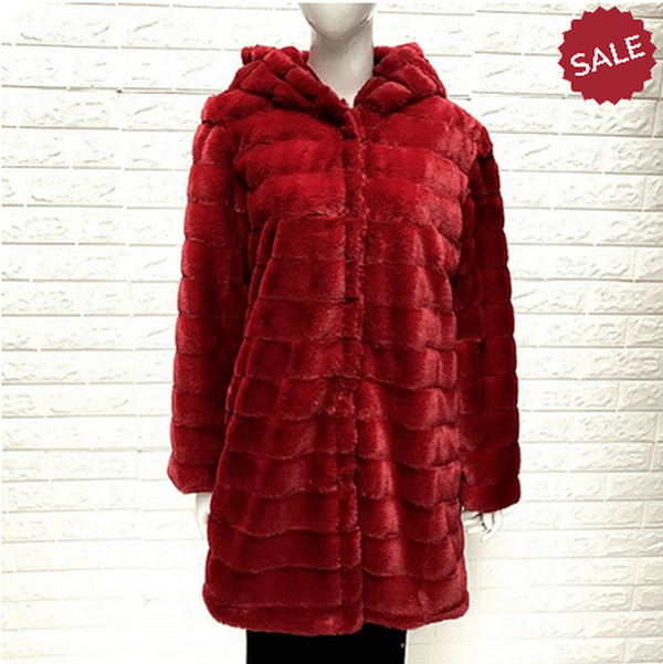 LONG PANEL FUR COAT