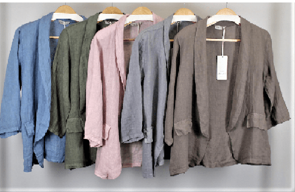 Rosa Jojo shirt/top S/M / Black Karin linen top