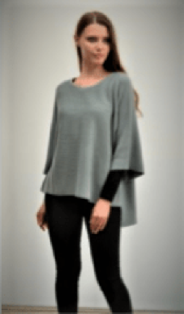 willow tree Knit S/M / Bluey green Side split top.