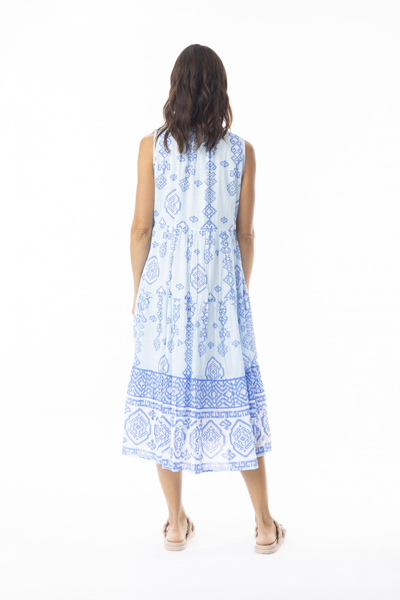 Carla Sleeveless Dress Blue