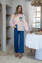 Palm  Striped Shirt