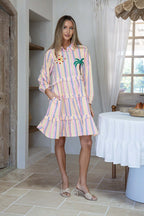 Cr Palm Ruffle Dress