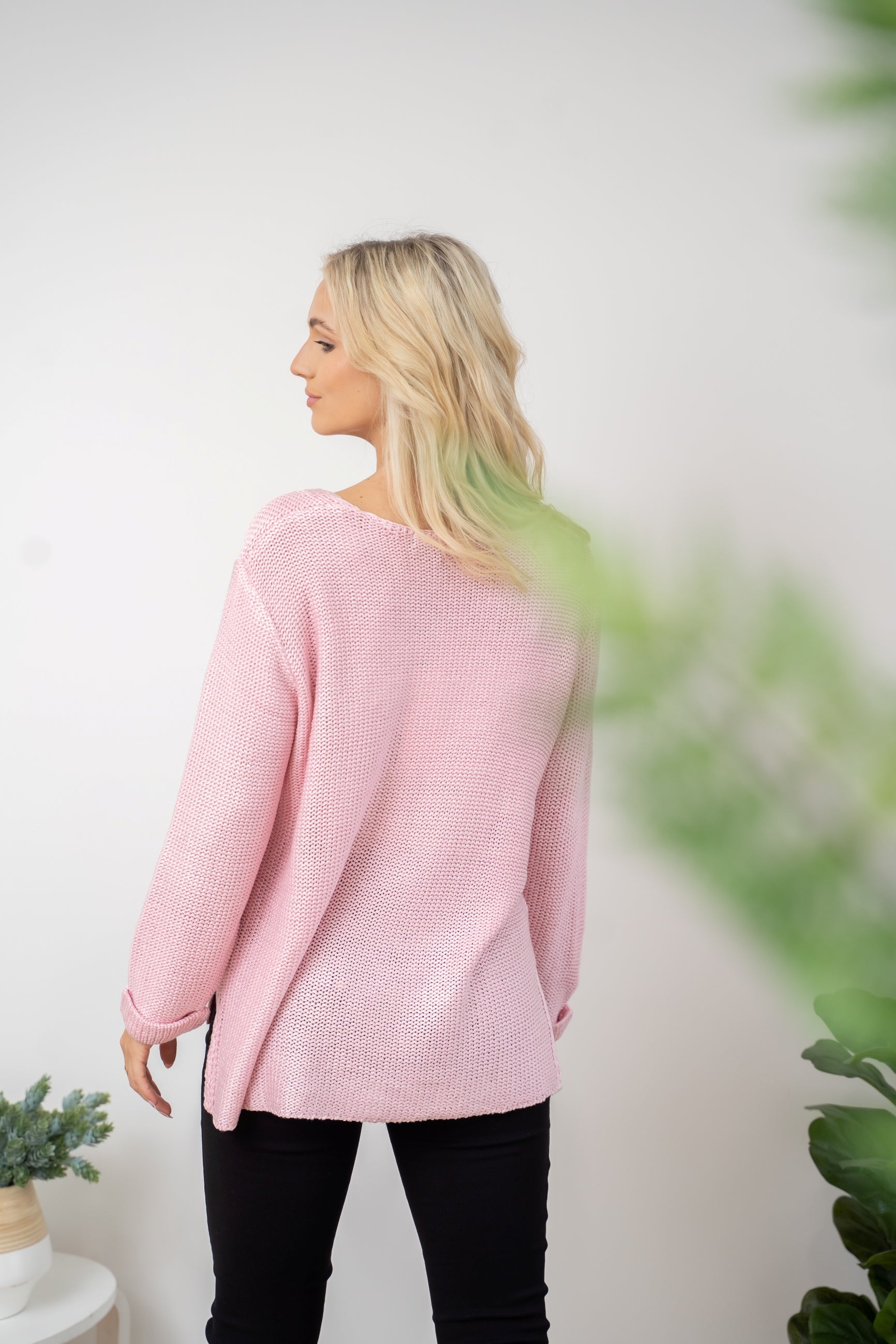 WT Cotton Rollup Sleeve Knit