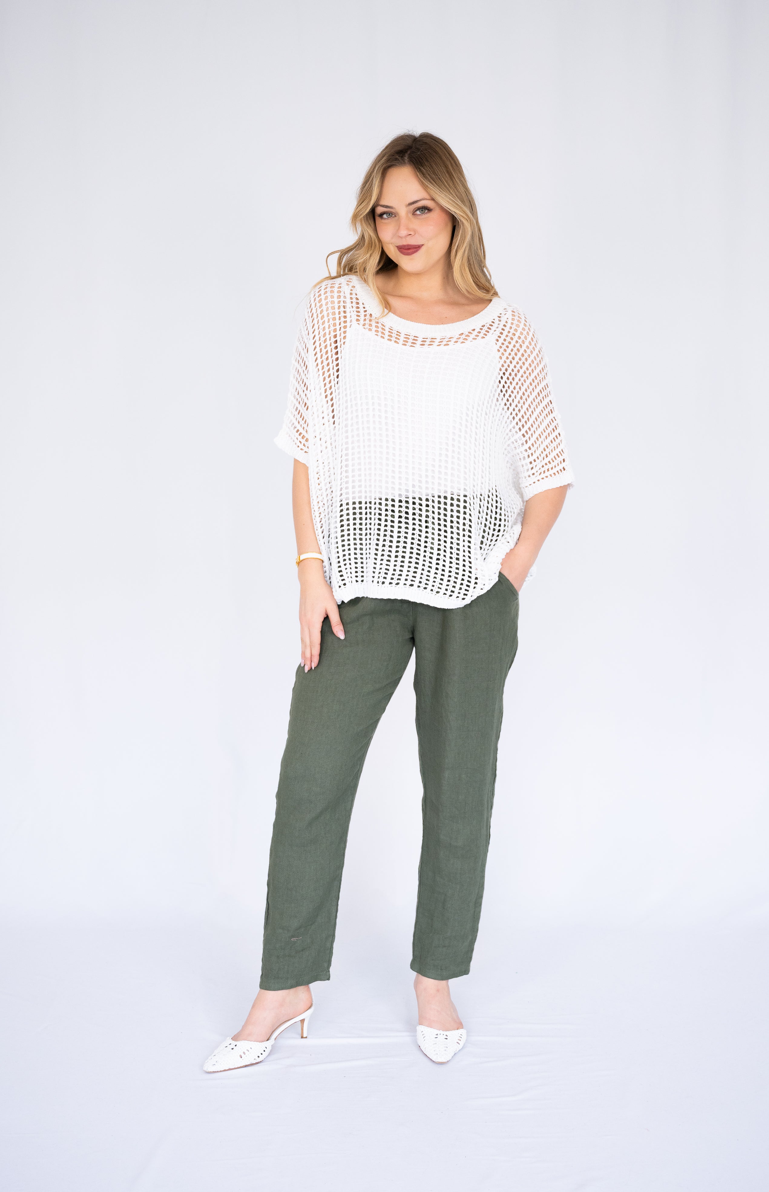 Open Weave Knit Sweater