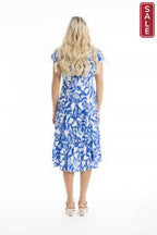 Orientique Hayman Bias  Dress blue
