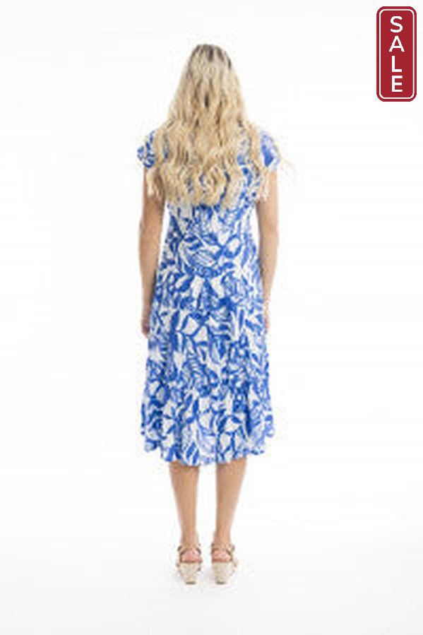 Orientique Hayman Bias  Dress blue