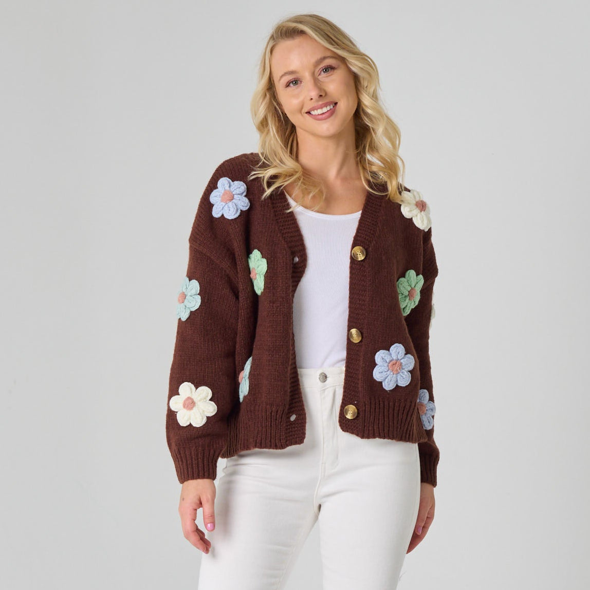 Chunky Flower Cardigan HQ