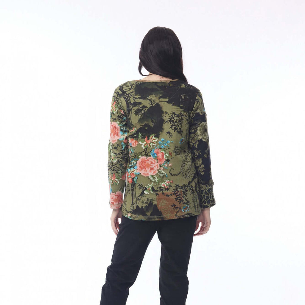 Keqioa Top Patch Orientique