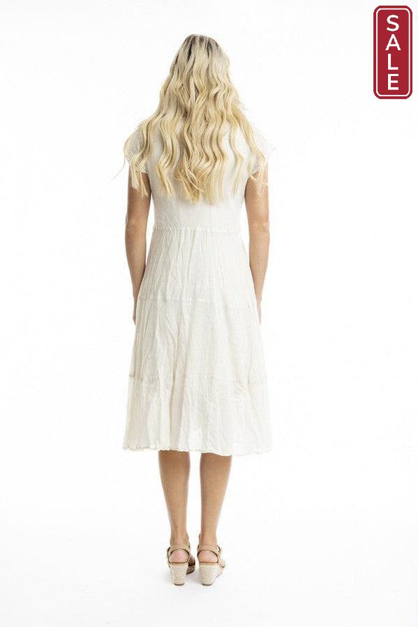 Orientique Dress Essentials Cotton Gauze Bias Pockets Sand