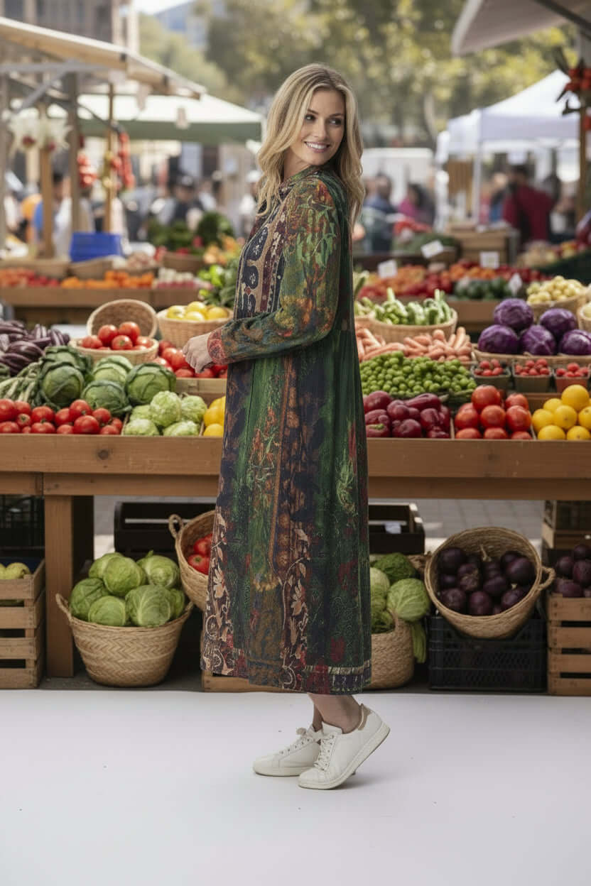 Orientique Vintage  Button-Up Dress Orientique