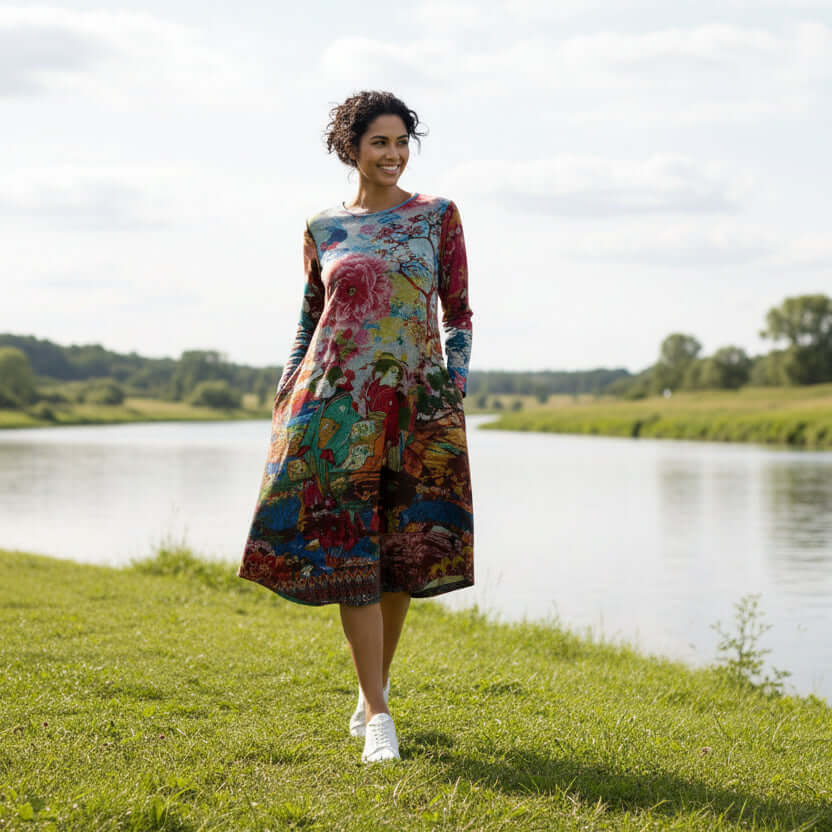 Nippori Bubble Dress Orientique