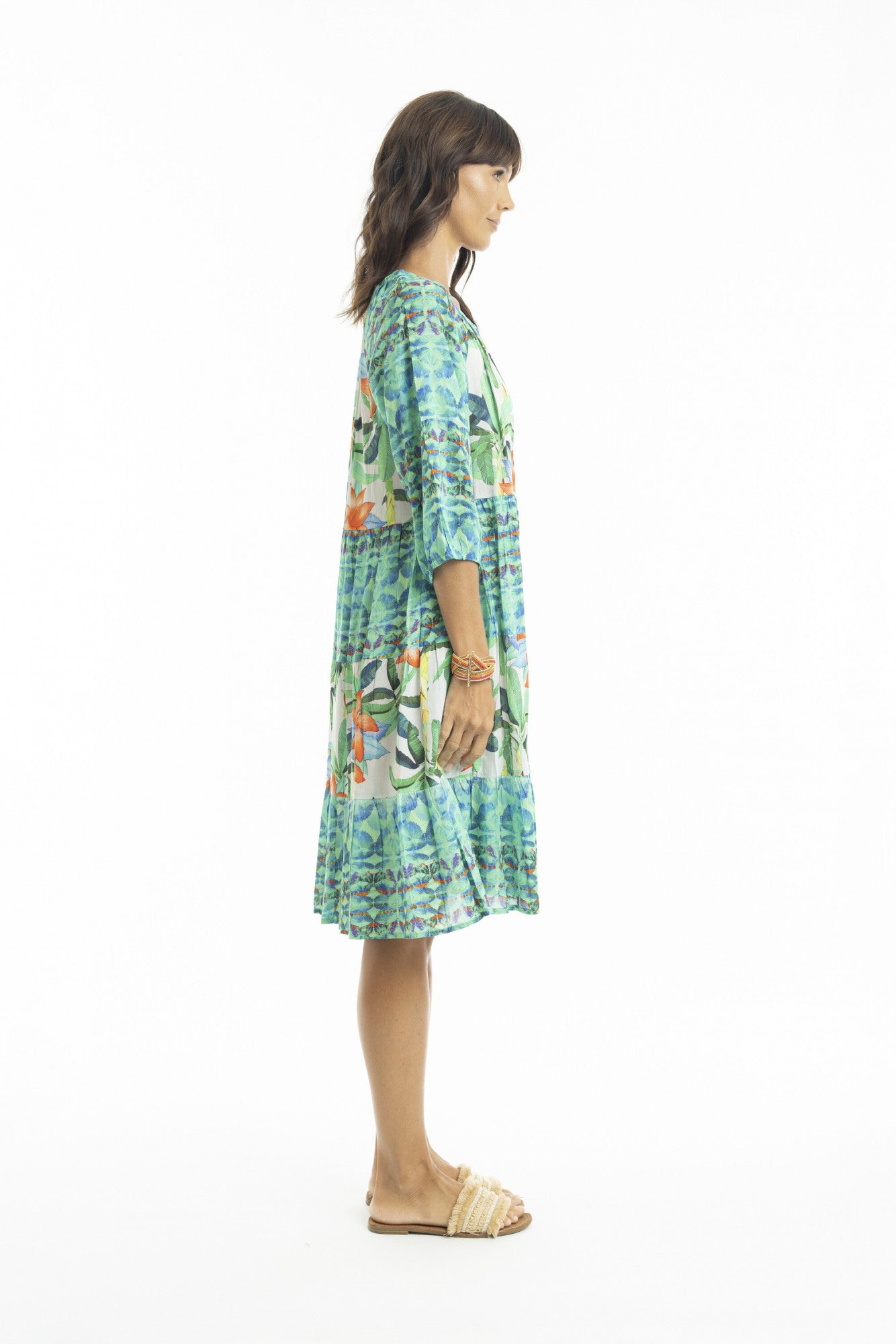 Olivia 3/4 Sleeve Layered Dress