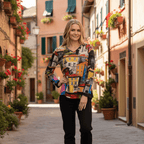 Contemporary V neck Tee Porto Orientique