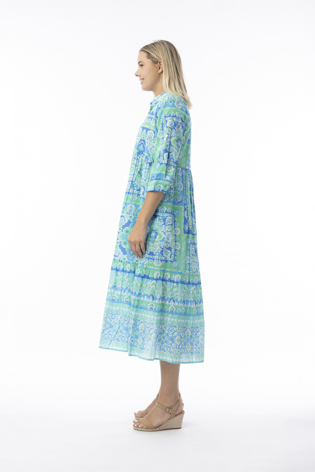 Montevideo Aqua Dress Collar Layers