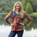 Contemporary V-Neck Vintage Street Orientique