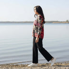 Giza Black Flared Pant Orientique
