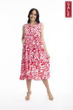Hayman Sleeveless Boho Dress Pink