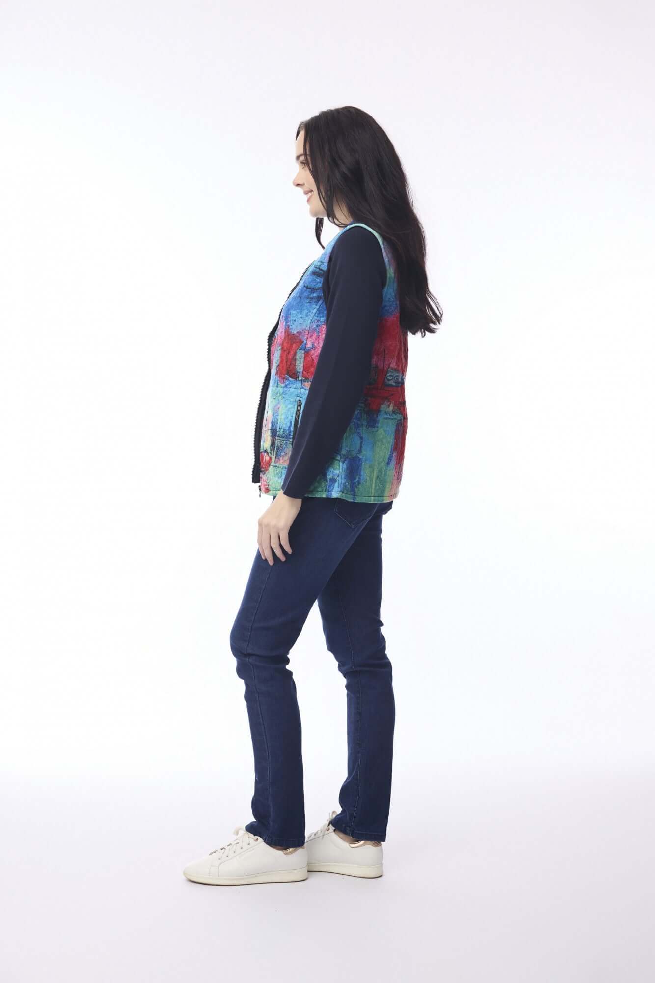 Orientique Zip vest- sail boats Orientique