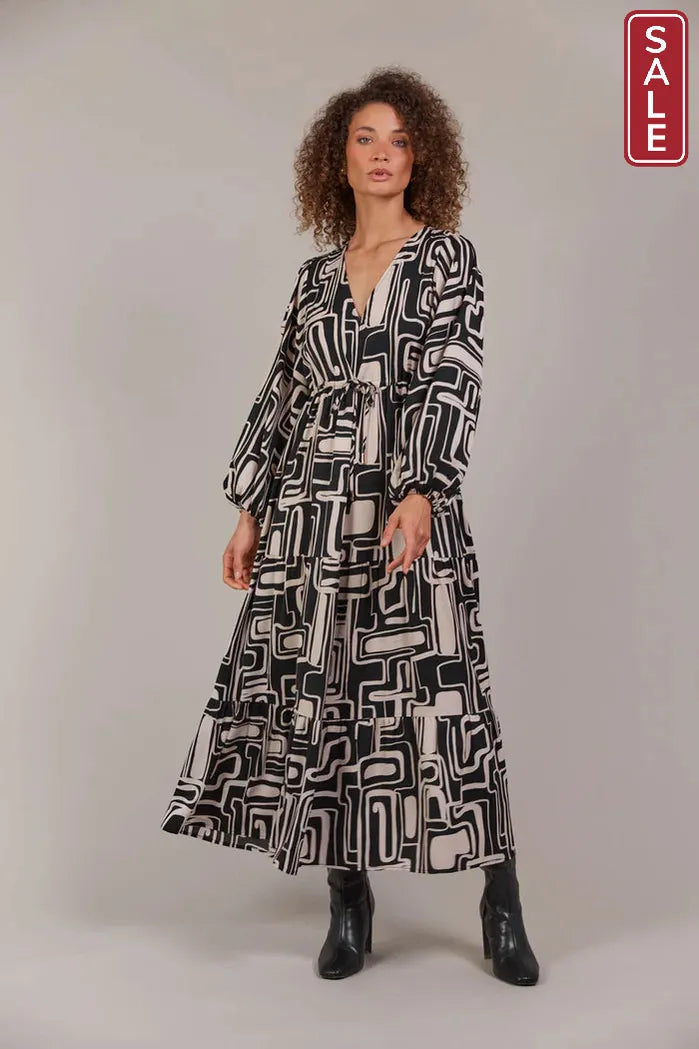 Elsie Maxi Dress Geo
