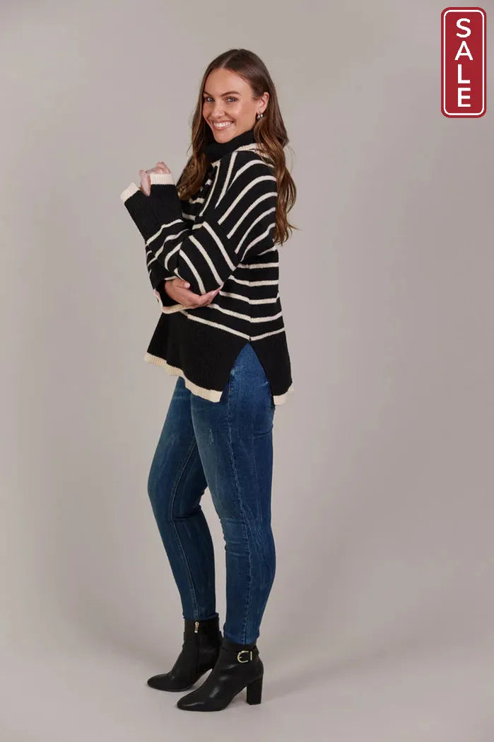 Katana Roll Neck Knit Black
